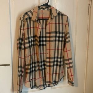 Mens Burberry collard shirt size small